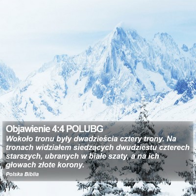 Objawienie 4:4 POLUBG Bible Verse Image