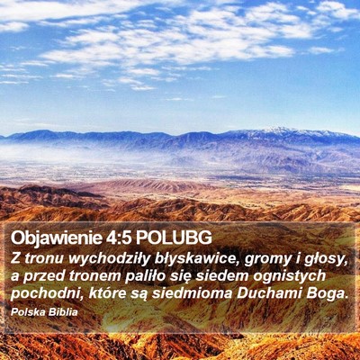 Objawienie 4:5 POLUBG Bible Verse Image