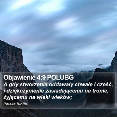 Objawienie 4:9 POLUBG Bible Verse Image