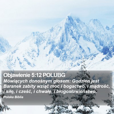 Objawienie 5:12 POLUBG Bible Verse Image