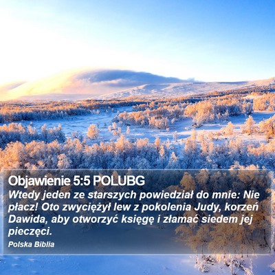 Objawienie 5:5 POLUBG Bible Verse Image