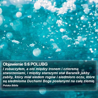 Objawienie 5:6 POLUBG Bible Verse Image