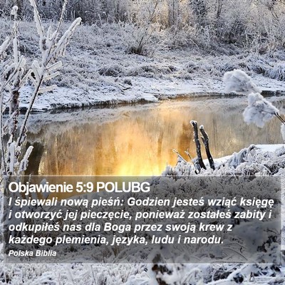 Objawienie 5:9 POLUBG Bible Verse Image
