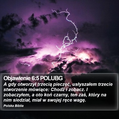 Objawienie 6:5 POLUBG Bible Verse Image