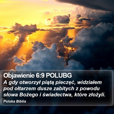Objawienie 6:9 POLUBG Bible Verse Image