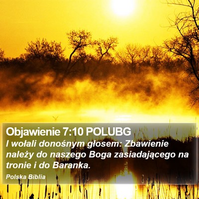 Objawienie 7:10 POLUBG Bible Verse Image