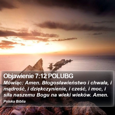 Objawienie 7:12 POLUBG Bible Verse Image