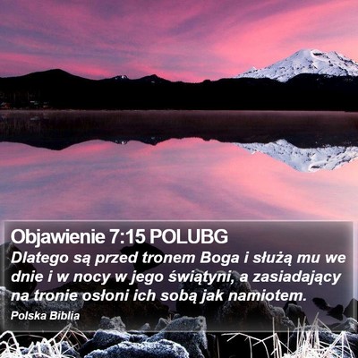 Objawienie 7:15 POLUBG Bible Verse Image