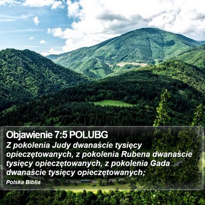 Objawienie 7:5 POLUBG Bible Verse Image