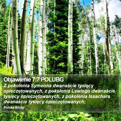 Objawienie 7:7 POLUBG Bible Verse Image
