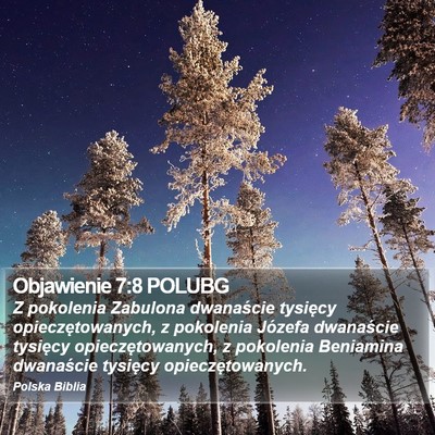 Objawienie 7:8 POLUBG Bible Verse Image