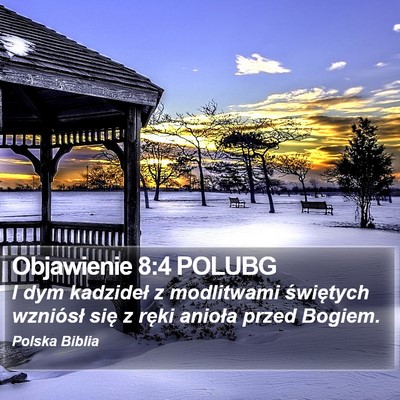 Objawienie 8:4 POLUBG Bible Verse Image