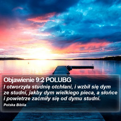 Objawienie 9:2 POLUBG Bible Verse Image