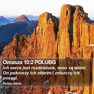Ozeasza 10:2 POLUBG Bible Verse Image