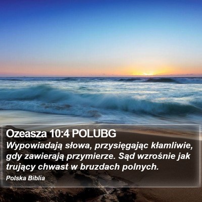 Ozeasza 10:4 POLUBG Bible Verse Image