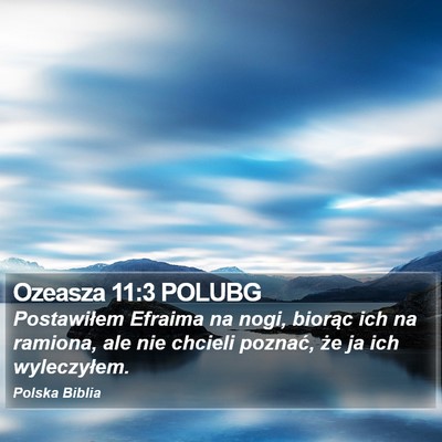 Ozeasza 11:3 POLUBG Bible Verse Image