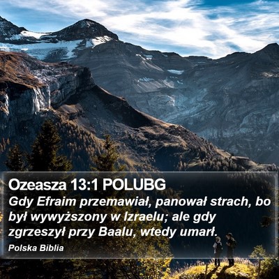 Ozeasza 13:1 POLUBG Bible Verse Image