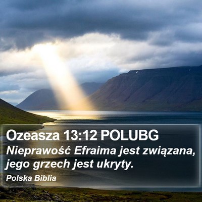 Ozeasza 13:12 POLUBG Bible Verse Image