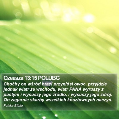 Ozeasza 13:15 POLUBG Bible Verse Image