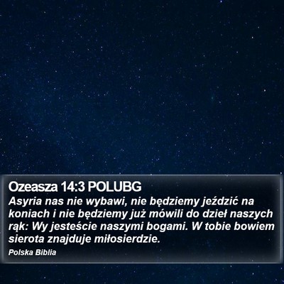 Ozeasza 14:3 POLUBG Bible Verse Image