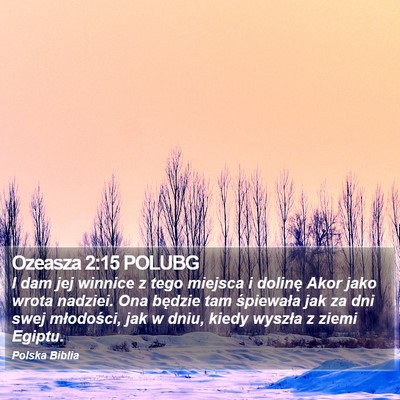 Ozeasza 2:15 POLUBG Bible Verse Image