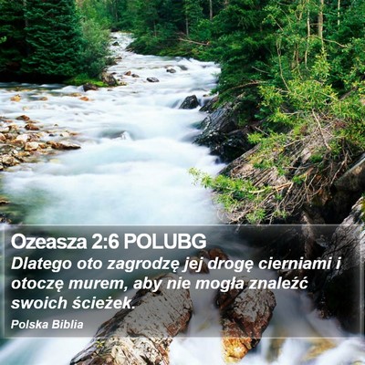 Ozeasza 2:6 POLUBG Bible Verse Image