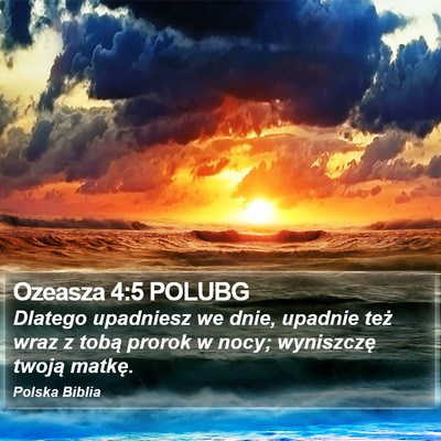 Ozeasza 4:5 POLUBG Bible Verse Image