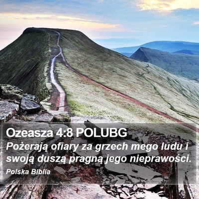 Ozeasza 4:8 POLUBG Bible Verse Image