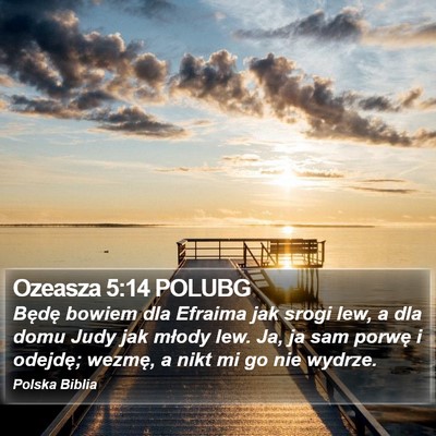 Ozeasza 5:14 POLUBG Bible Verse Image