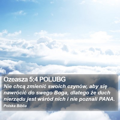 Ozeasza 5:4 POLUBG Bible Verse Image