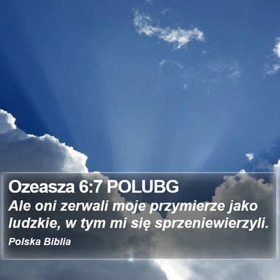 Ozeasza 6:7 POLUBG Bible Verse Image