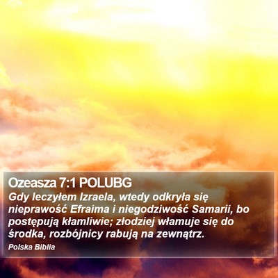Ozeasza 7:1 POLUBG Bible Verse Image