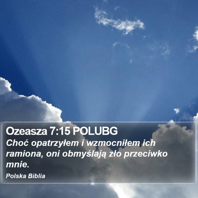 Ozeasza 7:15 POLUBG Bible Verse Image