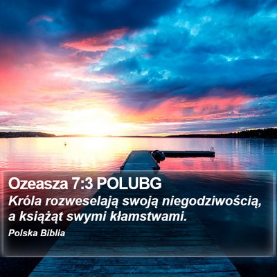 Ozeasza 7:3 POLUBG Bible Verse Image