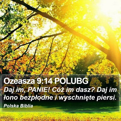 Ozeasza 9:14 POLUBG Bible Verse Image