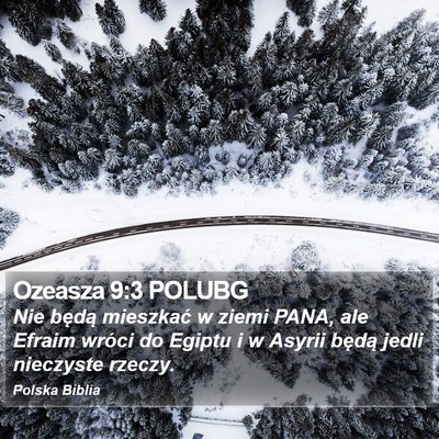 Ozeasza 9:3 POLUBG Bible Verse Image