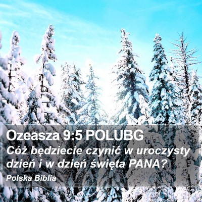Ozeasza 9:5 POLUBG Bible Verse Image