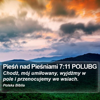 Pieśń nad Pieśniami 7:11 POLUBG Bible Verse Image