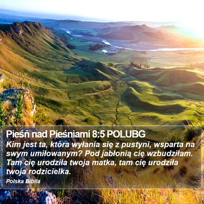 Pieśń nad Pieśniami 8:5 POLUBG Bible Verse Image
