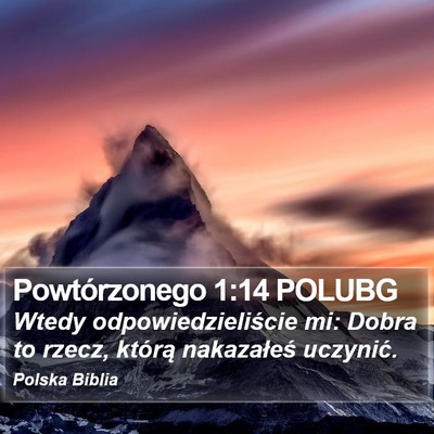 Powtórzonego 1:14 POLUBG Bible Verse Image