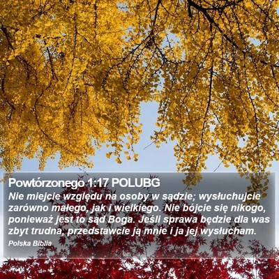 Powtórzonego 1:17 POLUBG Bible Verse Image
