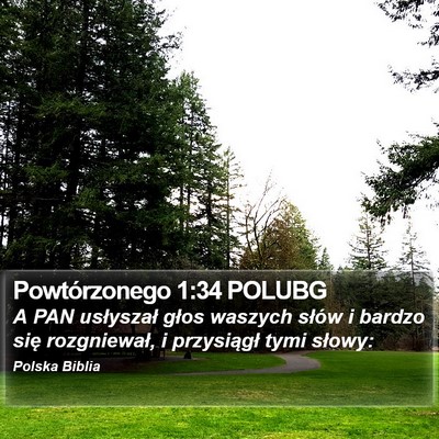 Powtórzonego 1:34 POLUBG Bible Verse Image