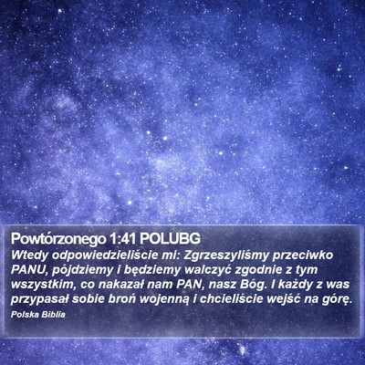 Powtórzonego 1:41 POLUBG Bible Verse Image