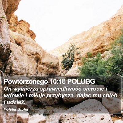 Powtórzonego 10:18 POLUBG Bible Verse Image