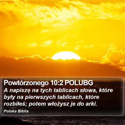Powtórzonego 10:2 POLUBG Bible Verse Image