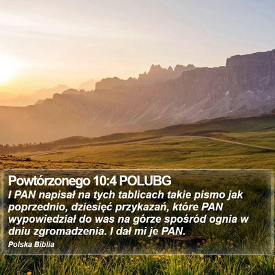 Powtórzonego 10:4 POLUBG Bible Verse Image
