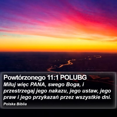 Powtórzonego 11:1 POLUBG Bible Verse Image