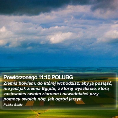 Powtórzonego 11:10 POLUBG Bible Verse Image