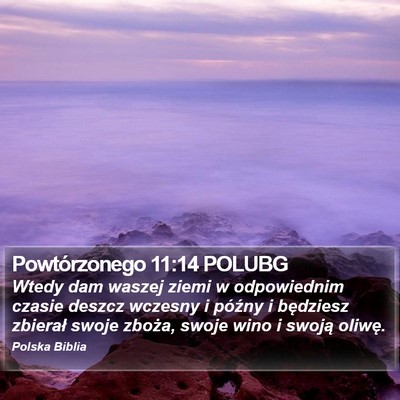 Powtórzonego 11:14 POLUBG Bible Verse Image