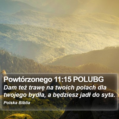 Powtórzonego 11:15 POLUBG Bible Verse Image